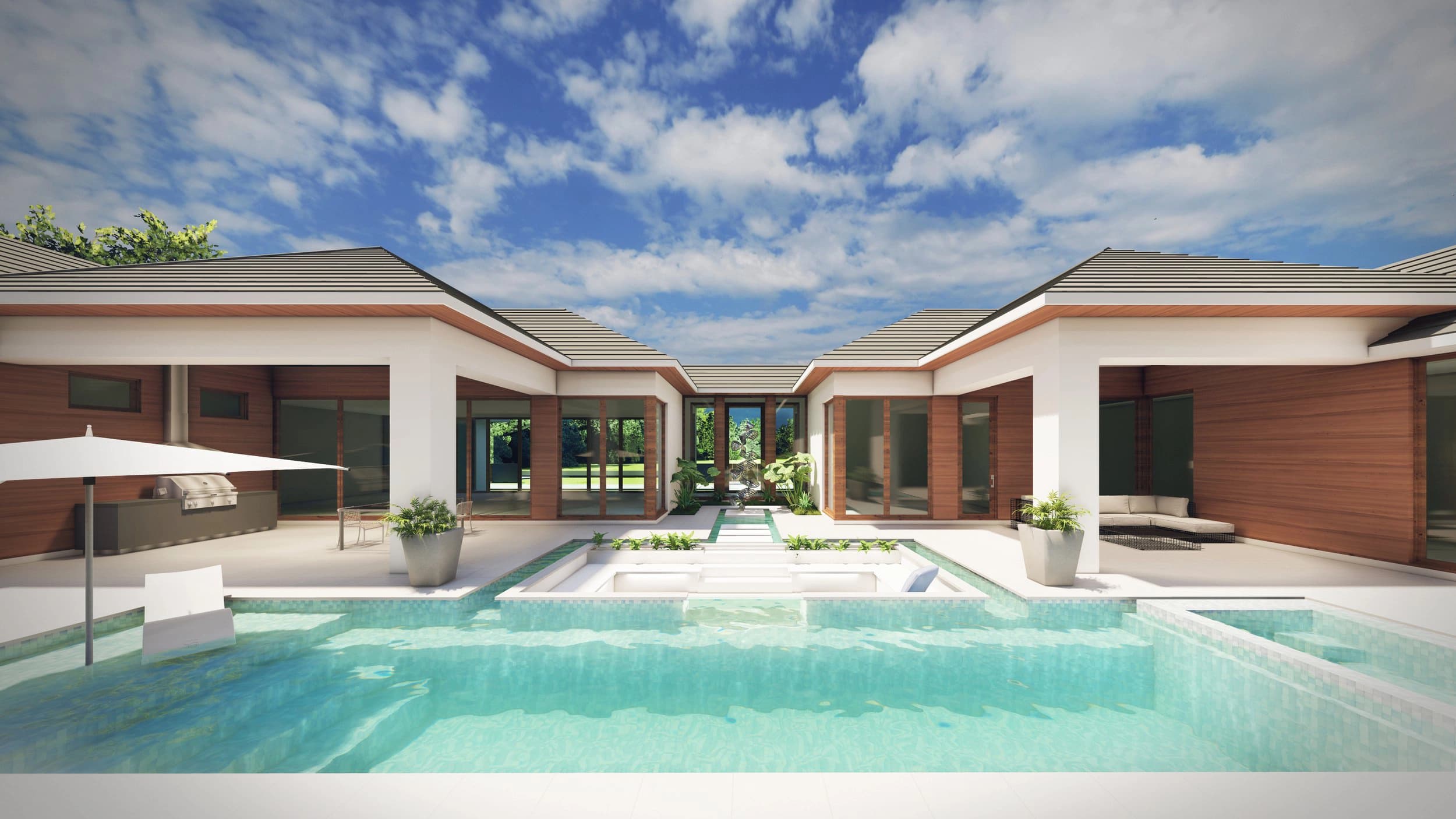 3D pool design rendering by Floridian